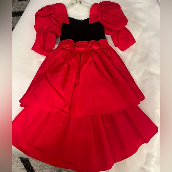Vintage Children’s Red/Black Dress Size 6 - Picture 1 of 6
